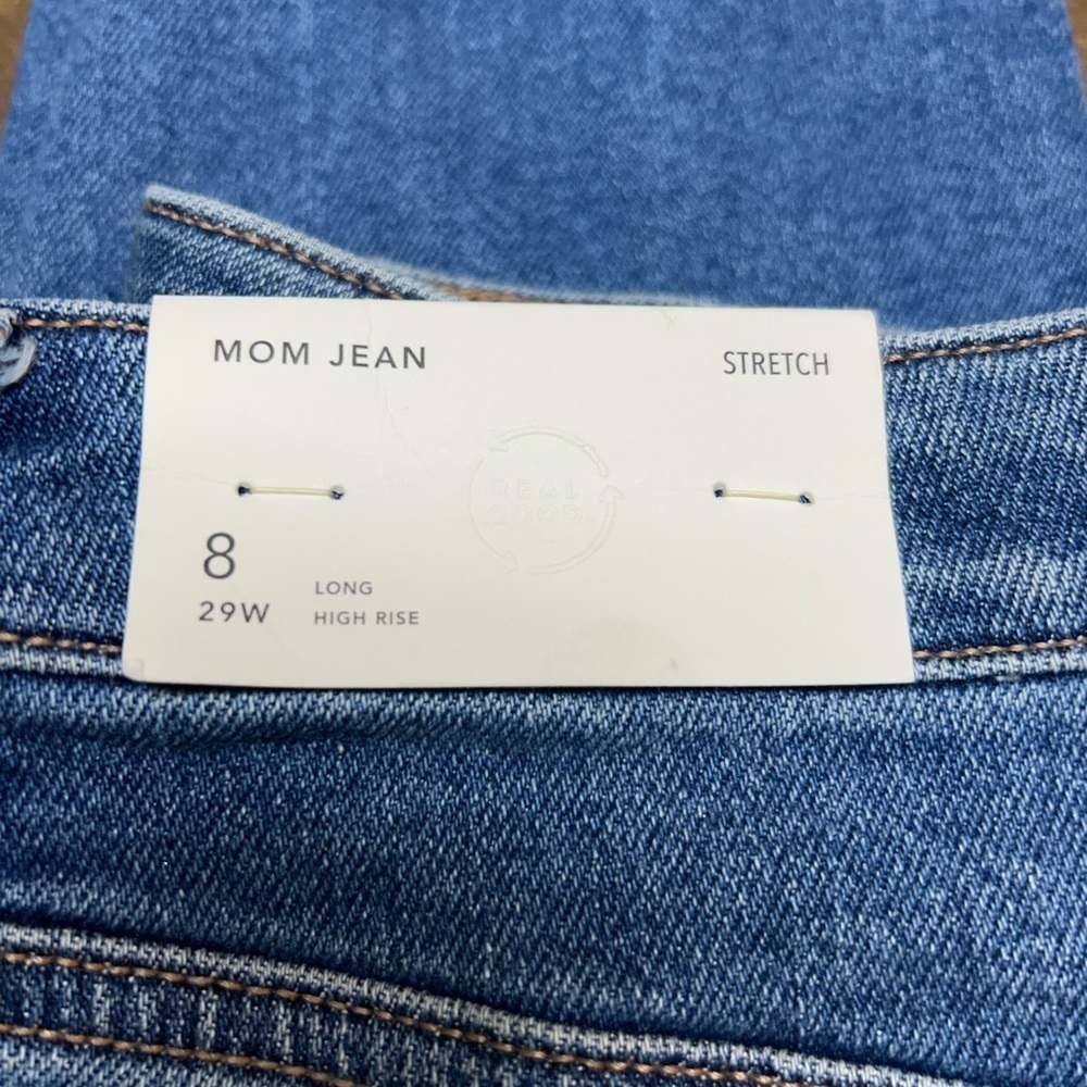 AEO American Eagle High Rise Mom Jean Size 8 Long NWT - Picture 7 of 10